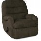 Council Chocolate Fabric Elegant Modern Handle Rocker Recliner