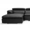 Ferdinan Sectional Sofa Black Faux Leather - Wholesale Interiors