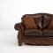 Dark Brown Full Protected Leather Modern Sofa & Loveseat Set