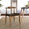 Tracy Dining Chair Set of 2 by Modway w/Black Leatherette Seat