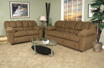 Mocha Fabric Modern Sofa & Loveseat w/Options [CHFS-AC-8300-238-CouncilMocha]