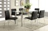 CM8319T-BK Oahu 7Pc Dinette Set w/Black Leatherette Chairs