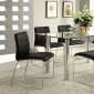 CM8319T-BK Oahu 7Pc Dinette Set w/Black Leatherette Chairs