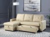 Dafina Sectional Sofa LV01054 in Beige Fabric by Acme w/Sleeper