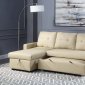 Dafina Sectional Sofa LV01054 in Beige Fabric by Acme w/Sleeper