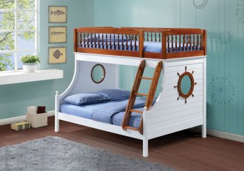 Farah Bunk Bed 37600 in White & Oak by Acme [AMKB-37600 Farah]