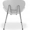 Set of 2 Black or White Color Contemporary Chairs w/Curved Seat