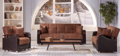 Luna Silverado Mocha Sofa Bed by Sunset w/Options