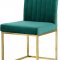 Giselle Dining Chair 778 Set of 2 Green Velvet Fabric - Meridian