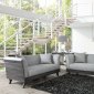 Cailin Sofa CM6085 in Gray Linen-Like Fabric w/Options