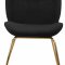 Paris Dining Chair 785 Set of 4 Black Velvet Fabric by Meridian