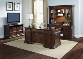 Brayton Manor Jr Executive Desk 273-HOJ in Cognac by Liberty [LFOD-273-HOJ-Brayton]