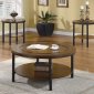 Two-Tone Finish Modern 3Pc Coffee Table w/Shelves