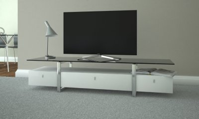 Lumina TV Console TVR 7424 in White by At Home USA