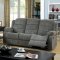 Millville Reclining Sofa CM6173GY in Gray Fabric w/Options