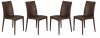 Weave Set of 4 Indoor/Outdoor Chairs MC19BR - Brown - LeisureMod