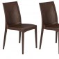 Weave Set of 4 Indoor/Outdoor Chairs MC19BR - Brown - LeisureMod