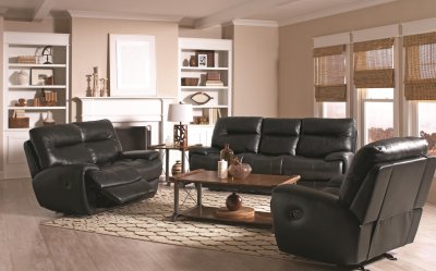 Sartell 601641P Power Motion Sofa in Black by Coaster w/Options