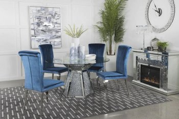 Quinn Dining Table 115561 by Coaster w/Optional Teal Chairs [CRDS-115561-105076 Quinn]