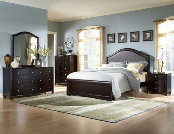 Deep Espresso Finish Contemporary Bedroom w/Optional Items [HEBS-900-Baxter]