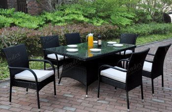 220 Outdoor Patio Table 7Pc Set by Poundex w/Options [PXOUT-220]