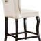 Suri Counter Stool 773 Set of 2 Cream Velvet Fabric by Meridian