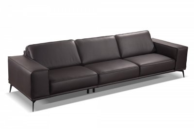 Darwin Sofa in Dark Brown Leather by VIG