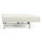 Splitback Sofa Bed in White w/Steel Legs by Innovation