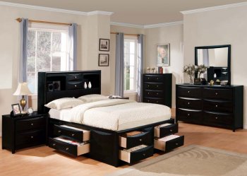 14120 Manhattan Kids Bedroom in Black w/Options [AMKB-14120 Manhattan]