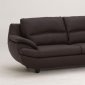 Espresso Full Top Grain Leather Modern Elegant Sectional Sofa