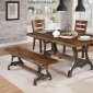 Leann Industrial Dining Table CM3601T in Brown Cherry w/Options