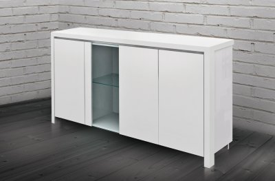 Monaco Buffet in High Gloss White Lacquer by Casabianca