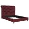 Devon Upholstered Bed 360341 in Wine Red Fabric by Coaster