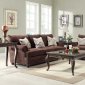 Elena 9729 Sofa by Homelegance in Chocolate Fabric w/Options