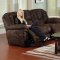 Chocolate Faux Leather Contour Reclining Sofa & Loveseat Set