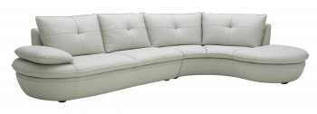 Light Grey Full Leather Modern Stylish Sectional Sofa [NSSS-422002-Cheryl]