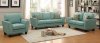 Adair Sofa & Loveseat Set 8413TL in Teal Fabric by Homelegance