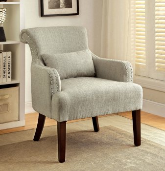 Agalva Accent Chair CM-AC6113BG 2Pc Set in Beige [FACC-CM-AC6113BG-Agalva Beige]