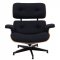 Zane Lounge Chair & Ottoman Set EL35BLW in Black by LeisureMod