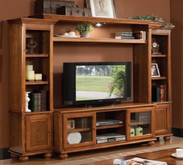 91095 Dita Wall Unit in Light Oak by Acme