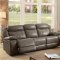 Page Power Motion Sofa CM6561 in Gray Top Grain Leather w/Opt