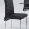 Black Modern Dining Room Glass Top Table w/Optional Chairs