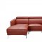 Slate Sectional Sofa in Orange Leather by Beverly Hills