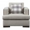 Niamey Chair 54852 in Beige Fabric & Cherry by Acme w/Options