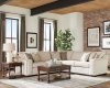 Aria Sectional Sofa 508610 in Oatmeal Chenille Fabric by Coaster