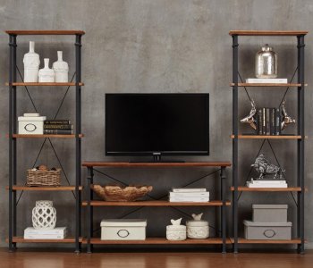 Factory Entertainment Unit 3228-05 -Burnished Wood - Homelegance [HEWU-3228-05-Factory]