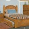 Medium Brown Finish Traditional Youth Bedroom w/Optional Bed