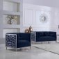 Opal Sofa 672 in Navy Velvet Fabric by Meridian w/Options