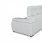 White Bonded Leather Modern Coco Sofa w/Optional Loveseat