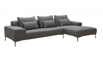 Christian Sectional Sofa in Dark Grey Fabric by J&M [JMSS-Christian]